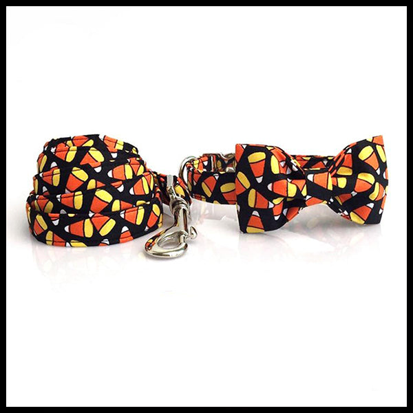Candy Corn Collar, Bow Tie & Lead Set