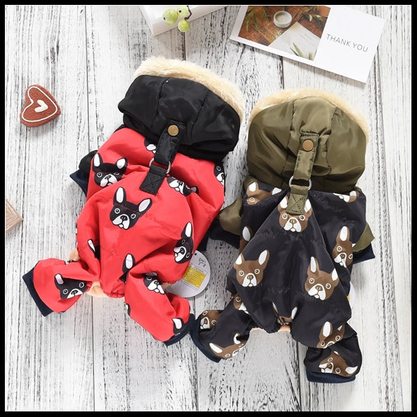 Hooded All Size Dog Romper