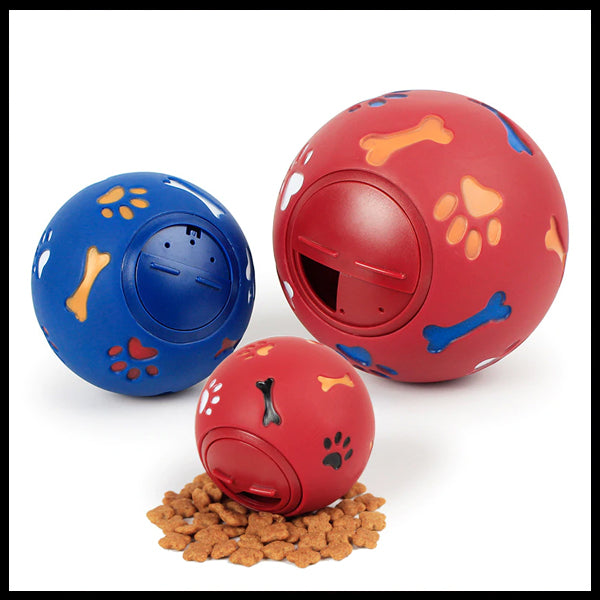 Rubber Treat Ball Dog Toy