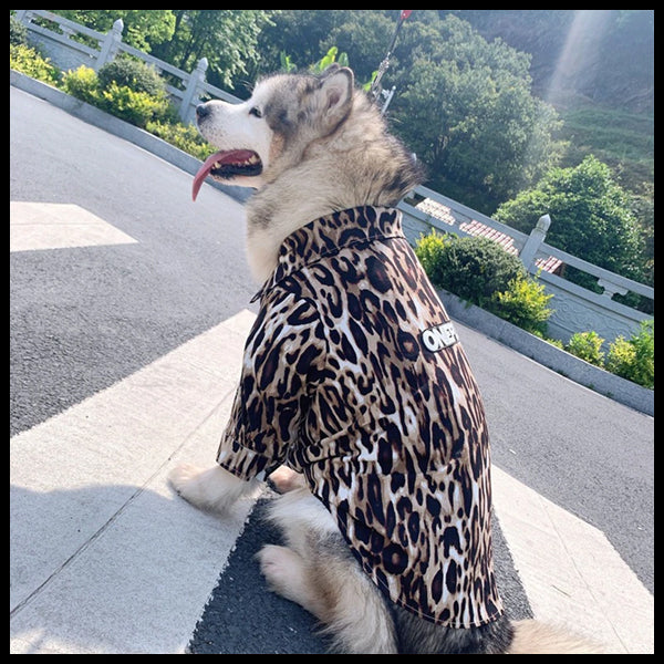 Leopard Print Big Dog Shirt