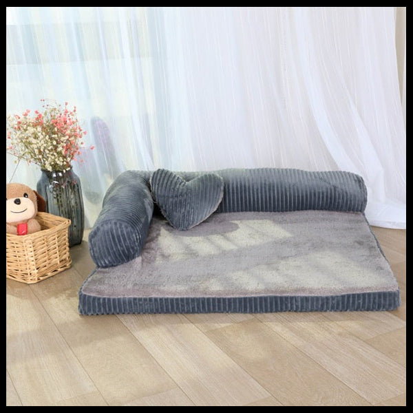 Dog Bed Sofa with Heart Pillow