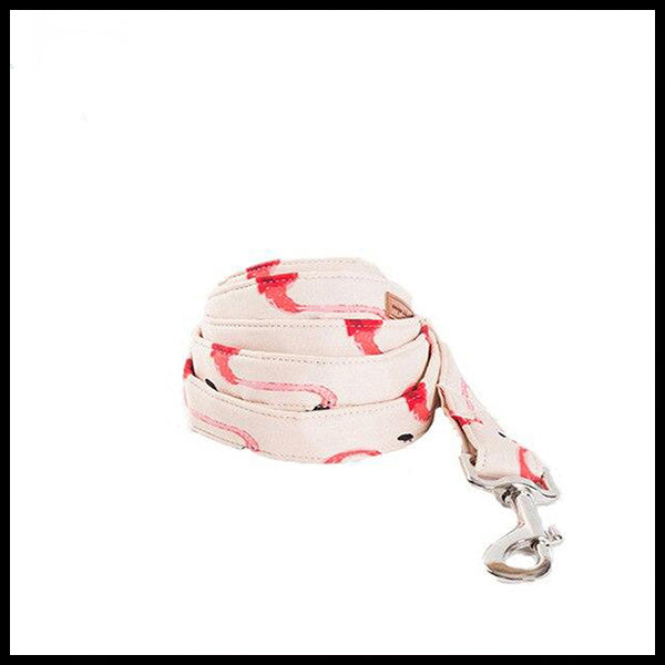 Pretty Flamingos Collar, Bow Tie & Lead Set
