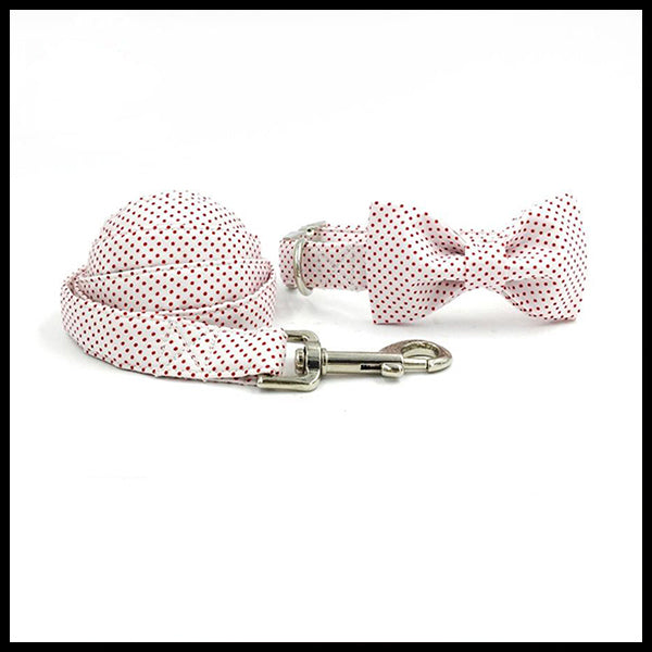 Spotty Dots Collar, Bow Tie & Lead Set
