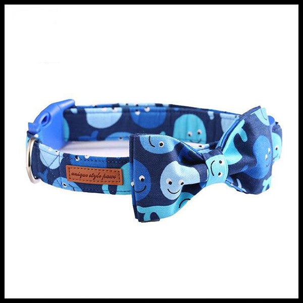 Whale of a Time Collar, Bow Tie & Lead Set