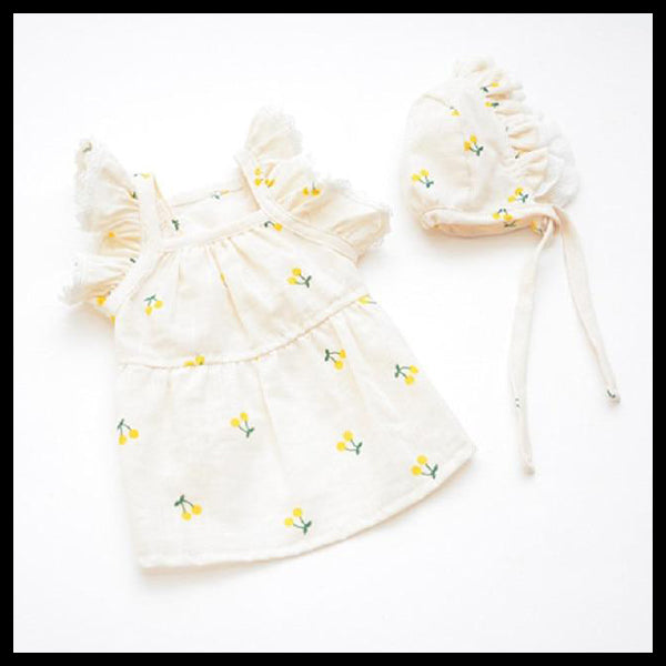Little Miss Dog Dress & Bonnet Set